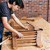 assembling the back to build your own porch swing