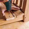 assembling the seat to build your own porch swing