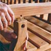 assembling the arm rest to build your own porch swing