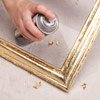 Sealing metal leaf on wood frame