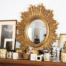 Gilded framed mirror