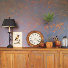 Sponge-painted interior wall