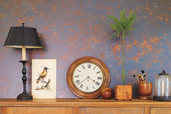 Sponge-painted interior wall