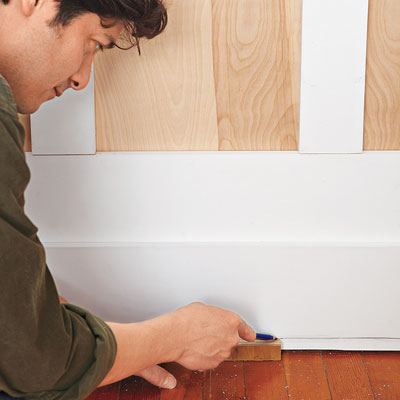 scribing the baseboard