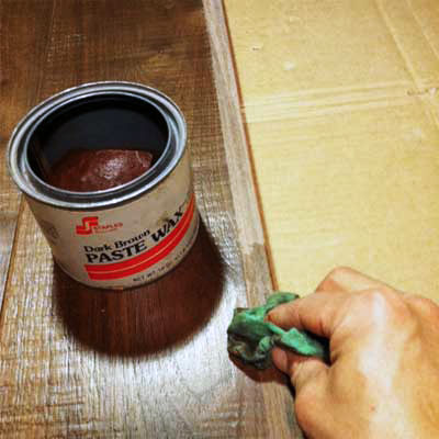 coat the trim with paste wax  to Build a Hairpin-Leg Coffee Table