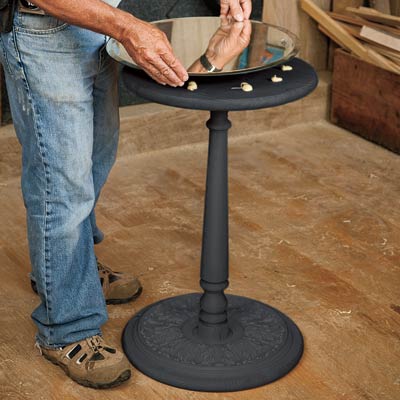 painting table with mirror top