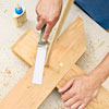 trimming the dowels with a Japanese flush-cut saw
