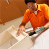 Attach the Cabinet's Top to build a murphy bed for your dog
