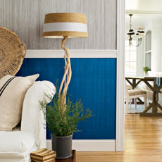 a wall painted with a faux fabric finish