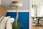a wall painted with a faux fabric finish