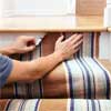 Tape the Runner to the Top Riser to Install a Flat-Weave Cotton Stair Runner