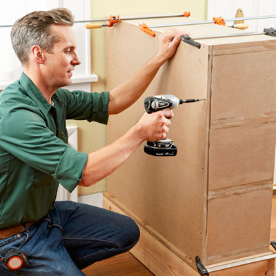attaching the back of a columned room divider
