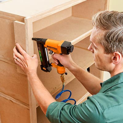 attaching the face frame of a columned room divider
