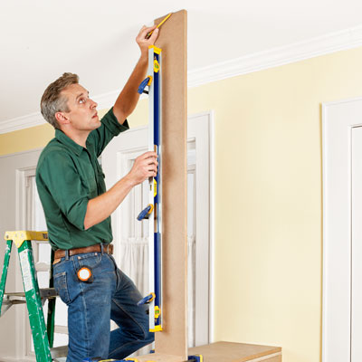 measuring the top blocking of a columned room divider