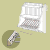plate rack overview emphasis on dowels and dowel holes