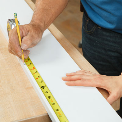 Measure the Corbel and Mark a Cut on the PVC Board to Build an Address Plaque Post