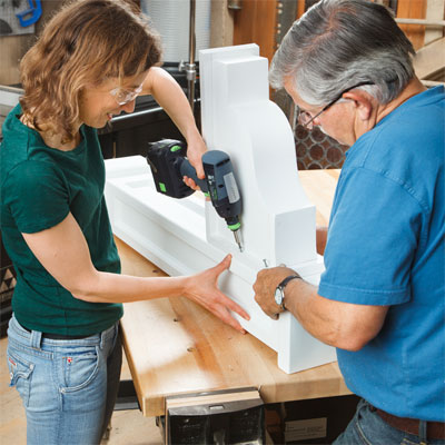 Fasten the Assembly to the Post to Build an Address Plaque Post