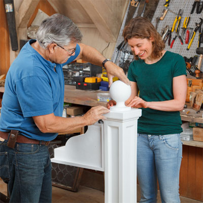 Finish and Install the Post to Build an Address Plaque Post