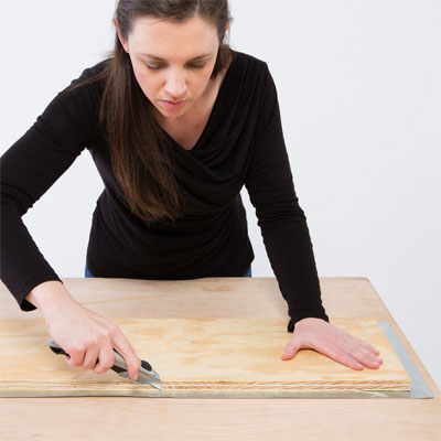 Attach the zinc to make a zinc table top