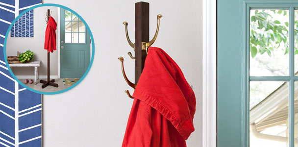 detail of the top a a coat rack similar to the standing coatrack you can build