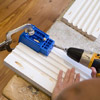 Join the pilasters to the plinths by driving in screws on back of wood members