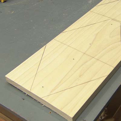 Lay out, poplar board, stilts