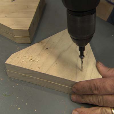 stilts, countersink bit, deck screws
