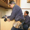 tom silva installing base kitchen cabinets with drill