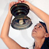connect the wires on the vintage lighting fixture
