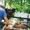 professional tree removal, step 6, mill fell logs into lumber