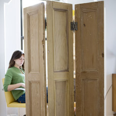 screen made from hinges and shutters