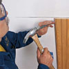 Nailing up beadboard planks
