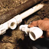 making the water connection when installing an in-ground sprinkler