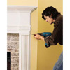 Securing the mantel.