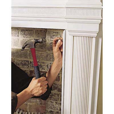 Finishing the mantel