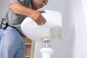 installing a pedestal sink