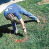 marking the ground to plant a tree