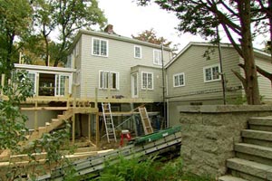 the Auburndale house exterior during renovation