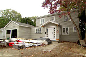 the Auburndale house exterior during renovation