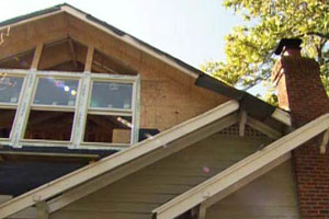 upper exterior of the Austin house project