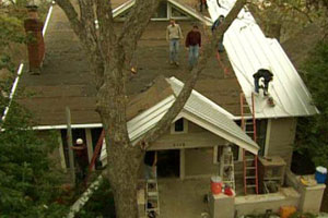 the Austin house project seen from above
