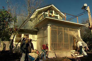 exterior work at the Austin house project