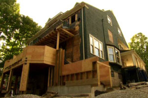 building an addition at the Newton house project