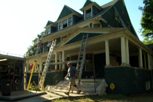 renovation continues at the Newton house project