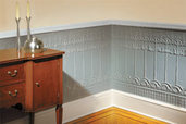 a finished Lincrusta wainscoting install