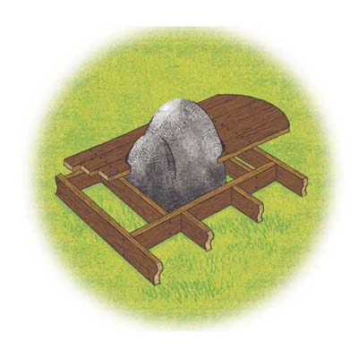 joist frame around rock