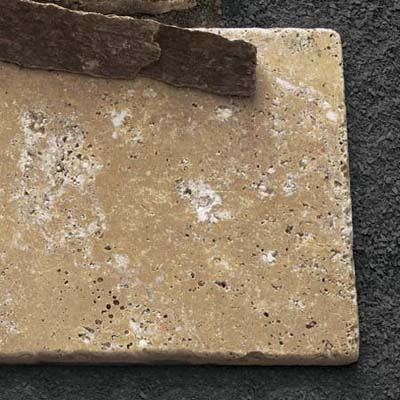 flat travertine tile