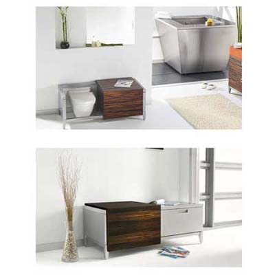 The BenchToilet from Julien provides a decorative solution for hiding away the toilet