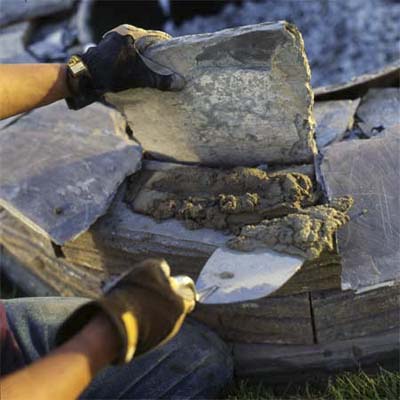 Cap the Blocks for the Fire Pit