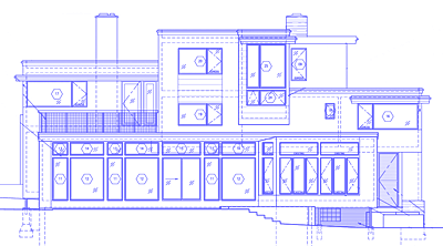 Cambridge west elevation